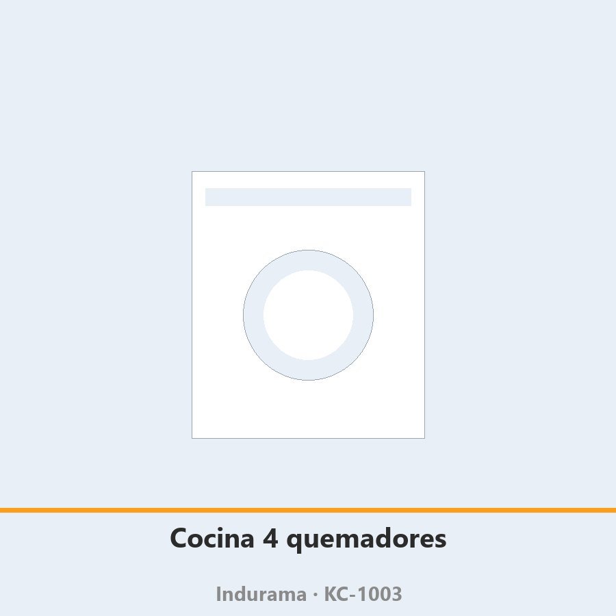 Cocina de 4 quemadores con horno a gas