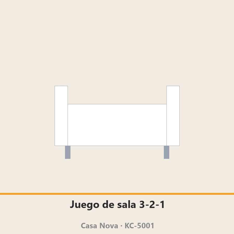 Juego de sala 3-2-1 en tela antimanchas